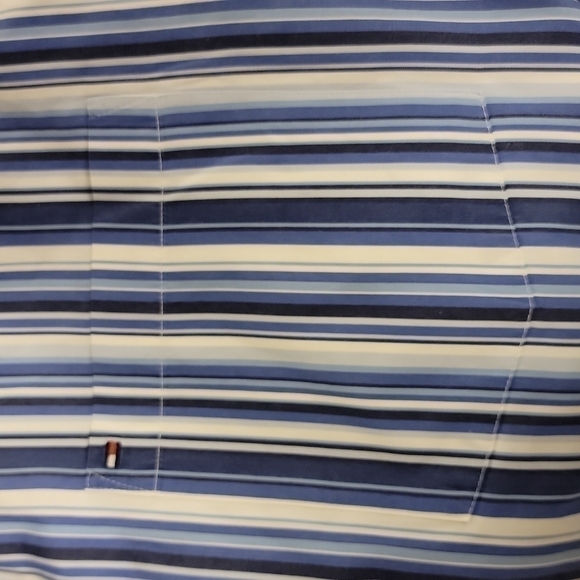TOMMY Hilfiger 80s 2 ply fabric pinstriped long sleeve dress shirt size xl - Picture 4 of 10
